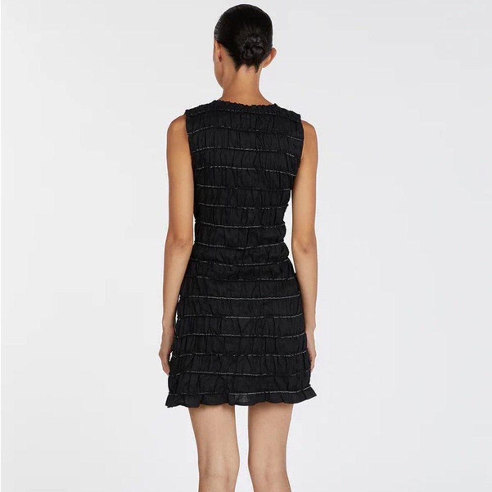 DISSH Davina Black Shirred Mini Dress - Picture 2 of 6